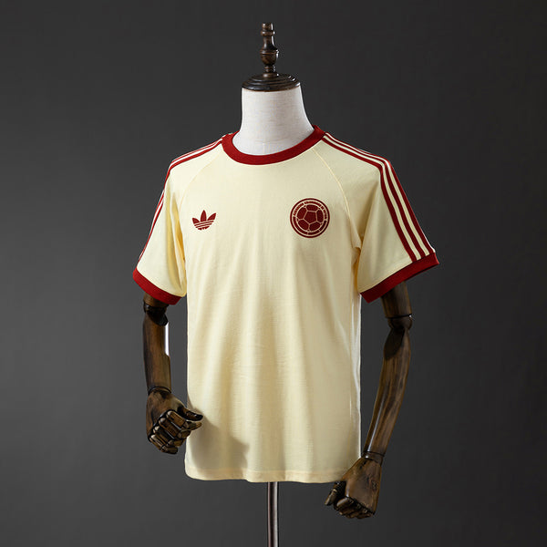 Colombia Fcf Adidas -National Team Wear -Chalk White T-