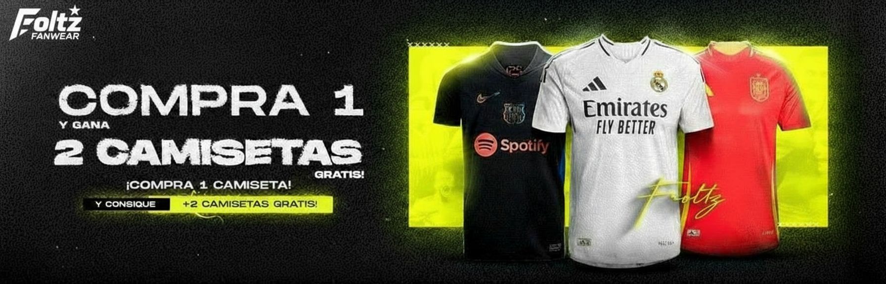 Compra 1 y gana 2 camisetas gratis