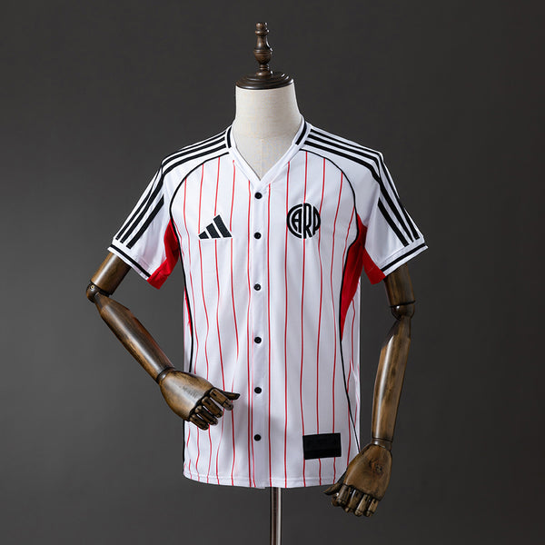 River Plate Us Pack Full-Button 25-26 Home Baseball White - 1